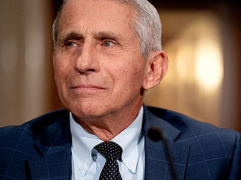 Dr. Anthony Fauci, director of the National Institute of Allergy and Infectious Diseases, during a hearing before the Senate Health, Education, Labor, and Pensions Committee in Washington, July 20, 2021.