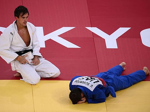 Viktor Scvortov is dismayed following defeat by Tommy Macias