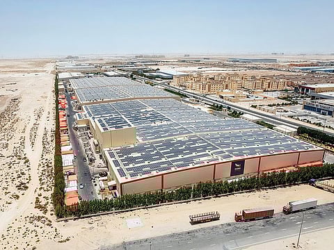 Bird’s eye view of the Standard Carpets facility at Dubai Industrial City