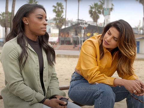Simone Biles and Priyanka Chopra.