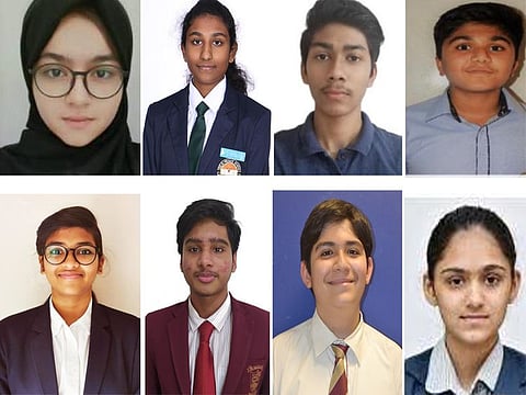 Some of the UAE school toppers (left to right): Aisha, Aishwarya Sundaram, Salman Bin Abdussamad, Rishabh Rupani, Fida Mohammad, Harsh Nair,  Lovnish Julka, Anjali Deepu