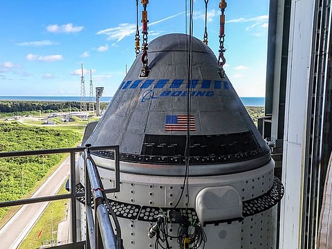 Boeings CST-100 Starliner spacecraft prepares to launch at Cape Canaveral Space Force Station in Florida.