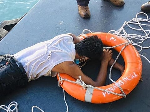 The 28-year-old was taken for evaluation after trying to swim from Malaysia to Mecca.