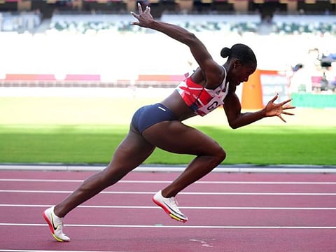 Dina Asher-Smith returned as Great Britain set a new national record to win their heat and reach the women's 4x100m relay final tomorrow.