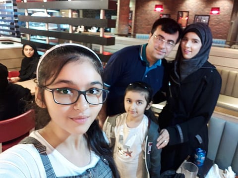 Aisha Aadil Memon with her family.