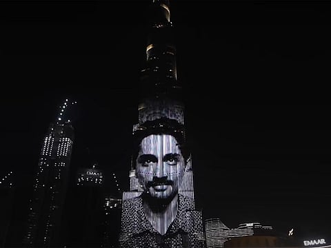 Actor Siddharth in a clip from 'Navarasa' played on The Burj Khalifa.
