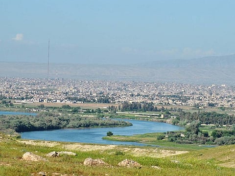 A view of Tigris river flowing in Iraq
