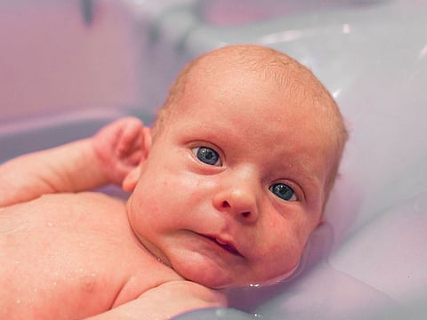 Babies and baths may not go together.