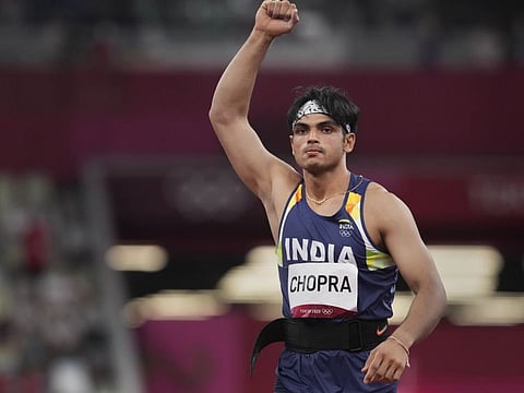 Tokyo: India's Neeraj Chopra reacts as he competes in the final of the men's javelin throw event at the 2020 Summer Olympics