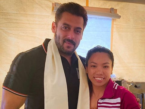 Salman Khan with Olympian Mirabai Chanu
