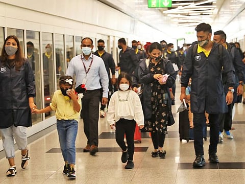MS Dhoni and Chennai Super Kings touched down in Dubai