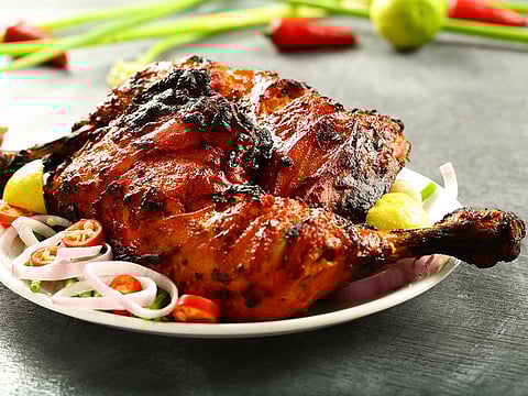 Grilled tandoori chicken