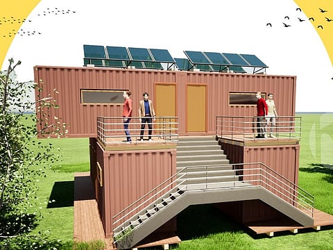 The model of Space Era comprises portable quarantine/vaccination facilities, medical supply units, ICU wards, general wards, parking areas, and cabins