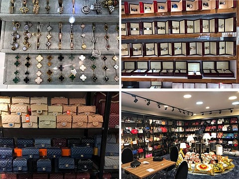 No, these 'designer' products are not genuine; they are among the fake consignments seized by Dubai Police