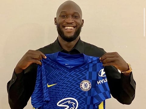 Raring to go! Romelu Lukaku is hoping to make his second debut for Chelsea against Arsenal on Sunday having arrived from Italian club Inter Milan in a big money move.