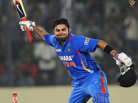 Flashback: A young Virat Kohli celebrates his century against Pakistan in 2012 Asia Cup in Dhaka. This effort of 183 remains his highest score in ODIs.