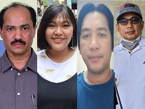 The winners (from left): Indian Suresh and Filipinos Dominique, Armando and Randul.