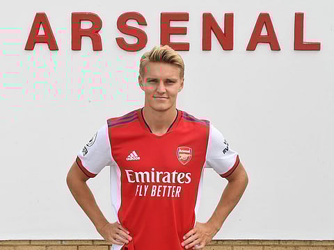 Martin Odegaard will wear the number eight shirt for Arsenal.