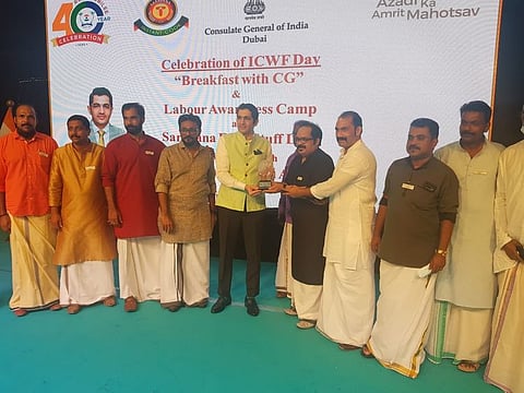 Consul-General Dr Aman Puri visited Indian Association, Umm Al Quwain, on Friday to interact with Indian workers.