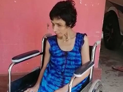 Tharanga Dilrukshi, 45, who was left wheelchair-bound after an accident in Dubai.