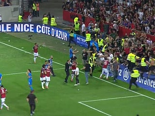 In photos: Nice vs Marseille Ligue 1 match abandoned as fans storm onto pitch