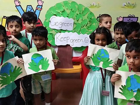 Students at Buds Public School