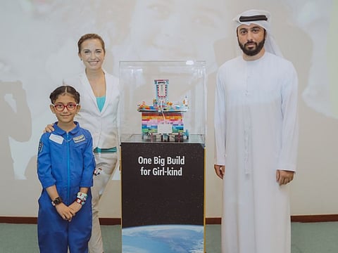 Saeed Karmostaji with Shaikha Alkaabi and Urszula Bieganska