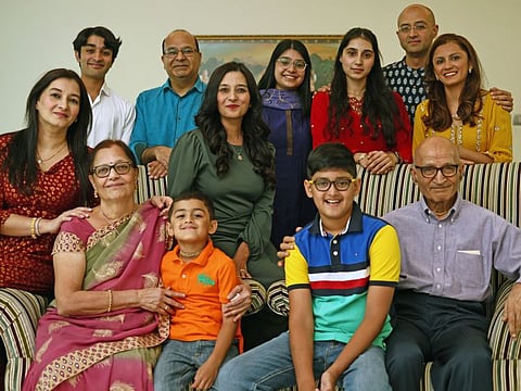 Three generations of the Vasu family in the UAE
