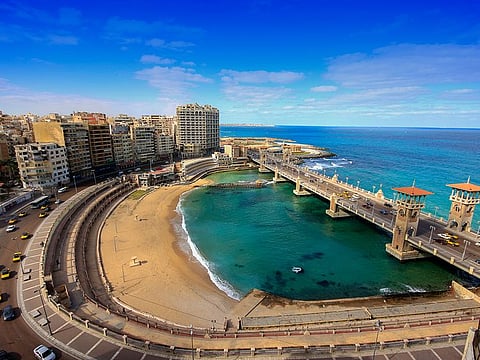 Stanly Bridge Alexandria. The bikini is allowed on the beach, but the outfit is prohibited on the street for Egyptians and foreigners in compliance with the Islamic traditions.