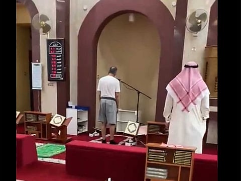 The muezzin’s attire had triggered an outcry in the country.