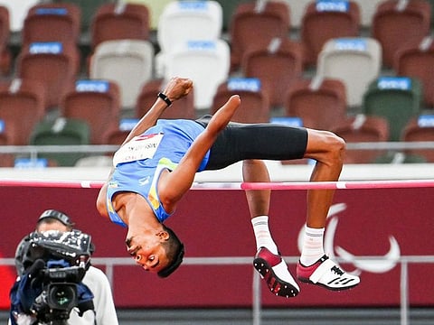 Silver lining: India's para long jumper Nishad Kumar equalled the Asian record to land a silver medal in Tokyo Paralympics.