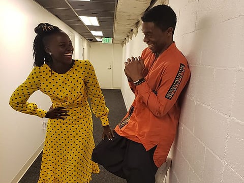 Lupita Nyong'o and Chadwick Boseman