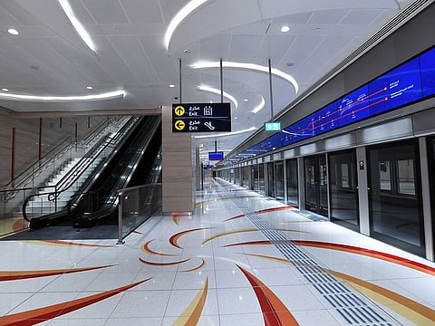 The new Jumeirah Golf Estates Metro station