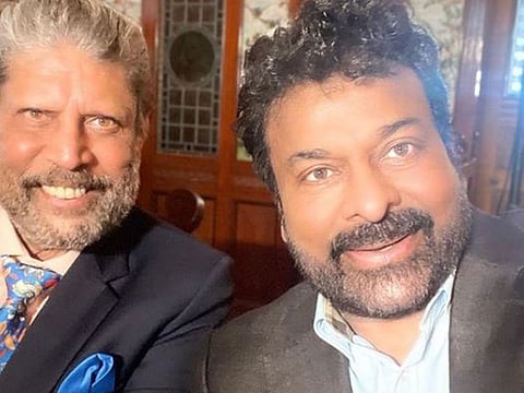 Kapil Dev with Chiranjeevi