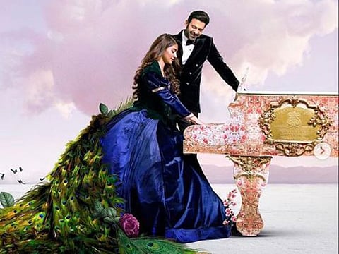 Prabhas and Pooja Hegde in 'Radhe Shyam' poster