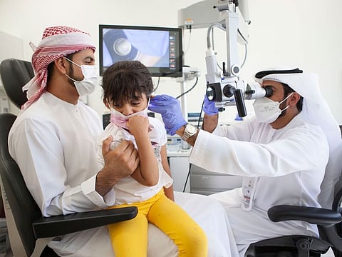 The implants were fitted in both ears of this girl when she was 15 months old, and activated about three weeks later.