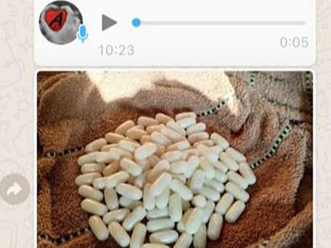 Screengrab of a social media account promoting the drugs in the UAE. Abu Dhabi Police arrested 142 drug traffickers from all over the UAE.