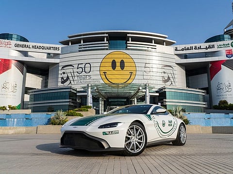 The Aston Martin Vantage that has joined the Dubai Police fleet
