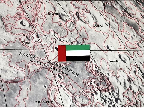Rashid Rover's landing site on the moon.