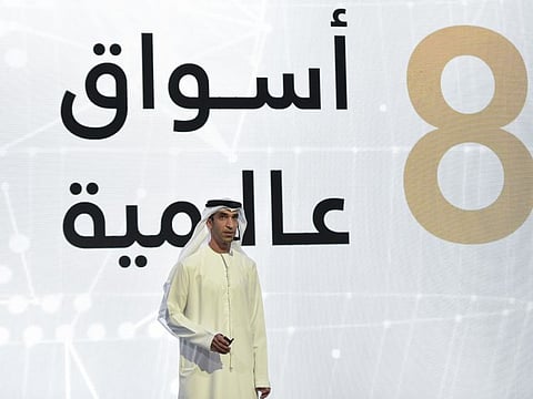 Dr Thani Al Zeyoudi, Minister of State for Foreign Trade, at Emirates Towers in Dubai on Sunday.