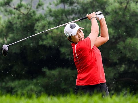 South Korean golfer Pak Se-ri at the Silk River Country Club golf course in Cheongju