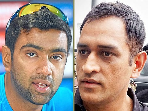 Ravichandran Ashwin and MS Dhoni