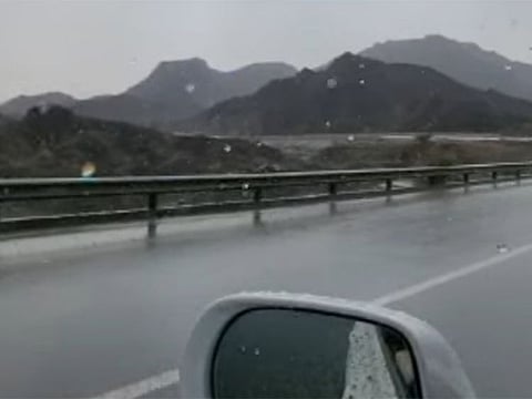 Rain in internal parts of the UAE