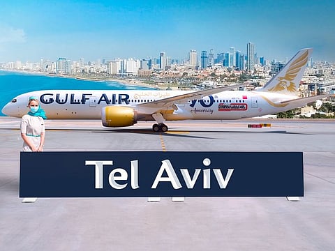Gulf Air will have two weekly flights to Tel Aviv.