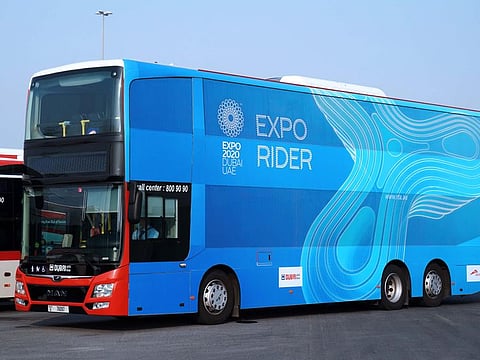 One of the 'Expo Rider' buses to be deployed by RTA.