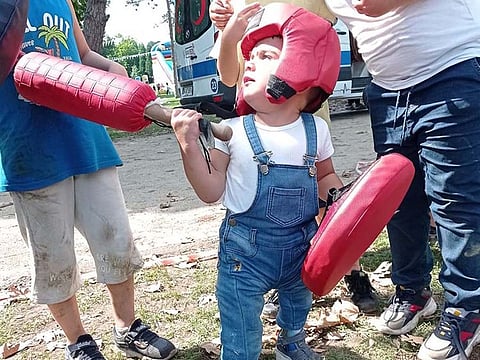 Baby Mehmet, after the surgery. He is now leading a normal, energetic life like any other child of his age.