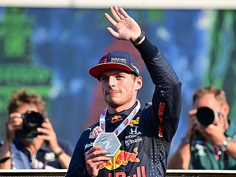Red Bull's Max Verstappen celebrates