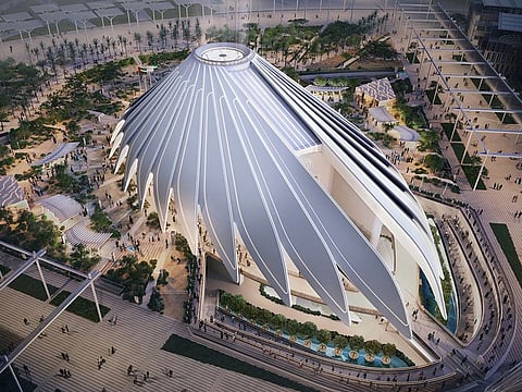 The UAE Pavilion is the largest on site, spanning 15,000 square metres and rising 27.8 metres high.