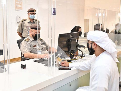 The Customer Happiness Center of General Directorate of Residency and Foreigners Affair — Dubai at Terminal 3 of Dubai International Airport.
