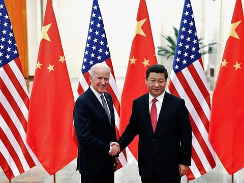 File photo: Joe Biden and Xi Jinping